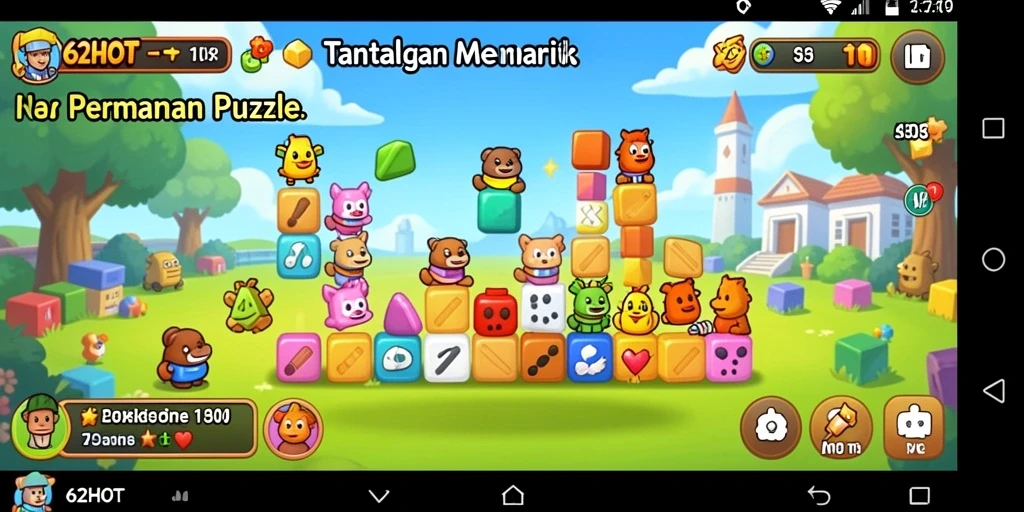 Screenshot utama gameplay dari 62HOT menampilkan tantangan menarik.