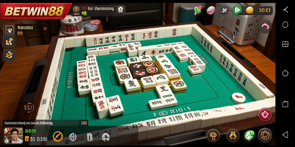 Tampilan menarik gameplay Mahjong di BETWIN88 yang penuh strategi.