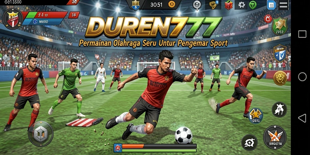 Tangkapan layar gameplay DUREN777 dengan aksi olahraga seru.