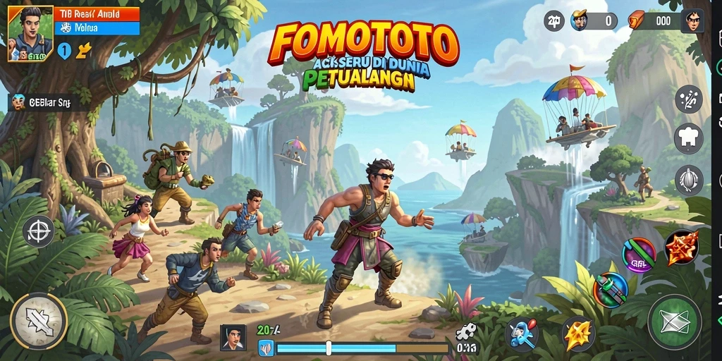 Tampilan gameplay seru FOMOTOTO dengan aksi mendebarkan.