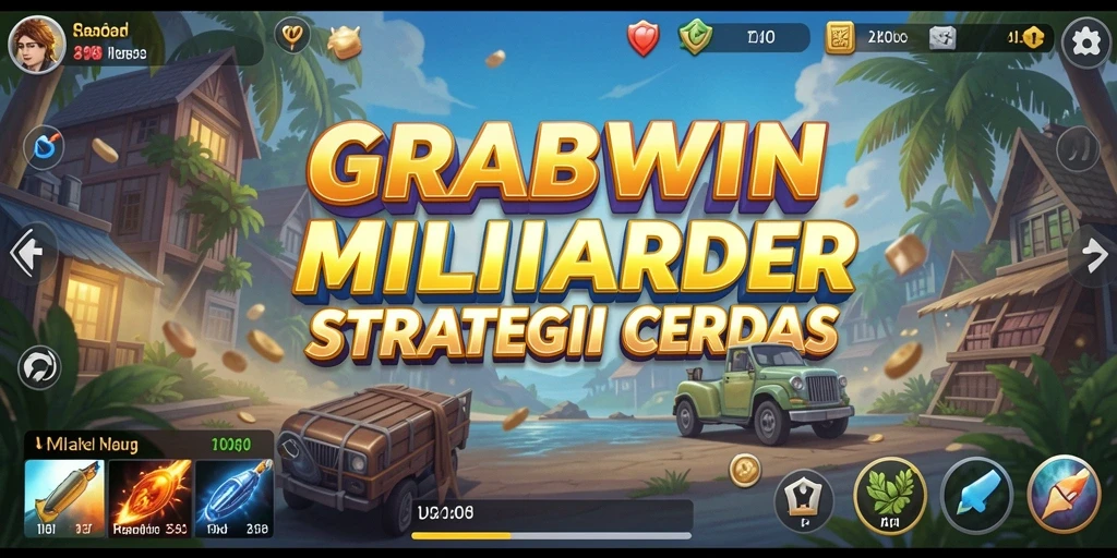Tangkapan layar gameplay <strong>GRABWIN</strong> menunjukkan bagaimana mengelola bisnis dengan strategi cerdas.