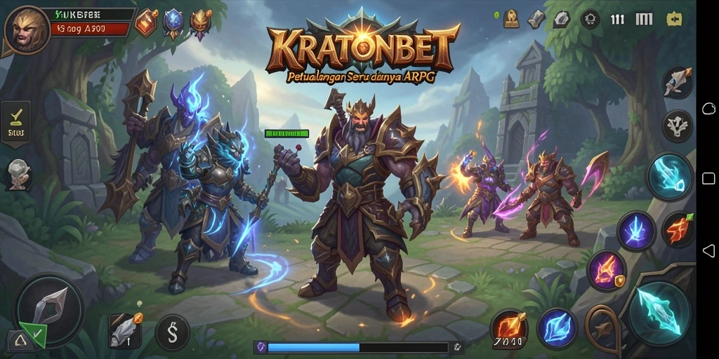 Screenshot KRATONBET menampilkan pertarungan seru dalam dunia ARPG.