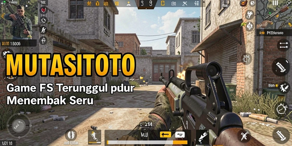 Tampilan gameplay seru dengan aksi tembak menembak yang intens.