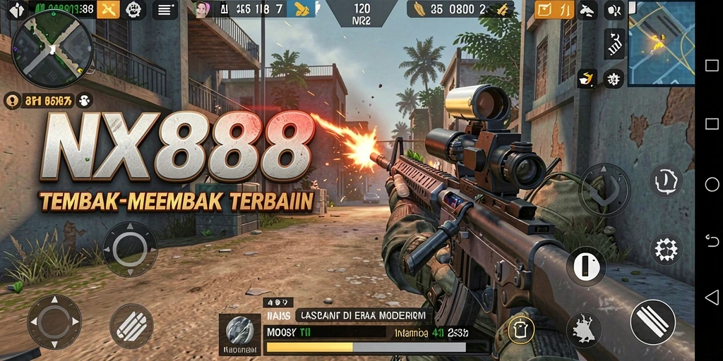 Tampilan gameplay NX888 yang mendebarkan dalam pertempuran TPS.