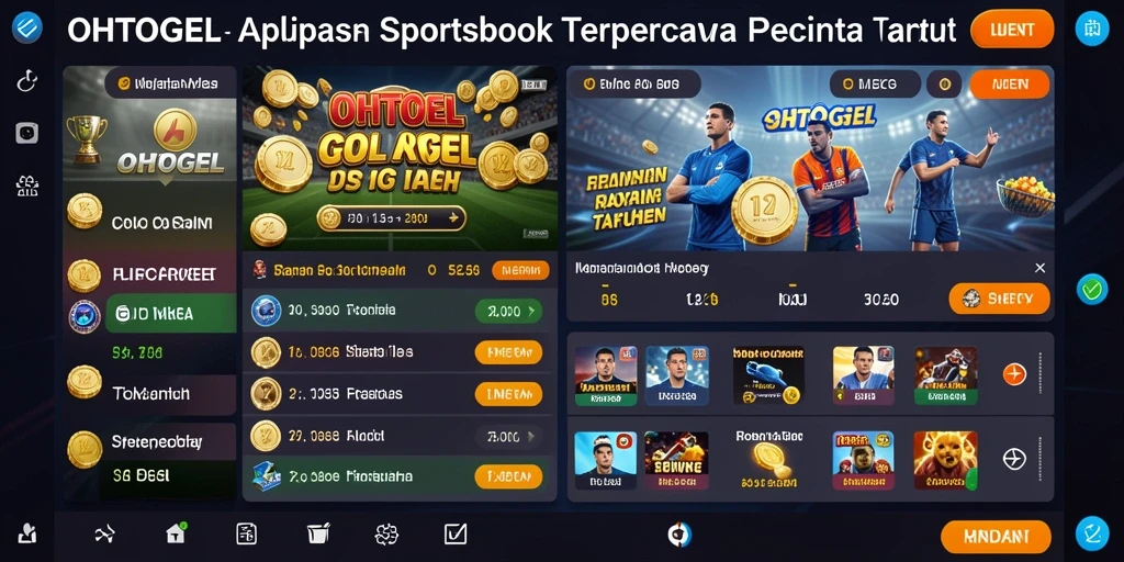 Screenshot OHTOGEL menampilkan antarmuka menarik dengan fitur taruhan olahraga.