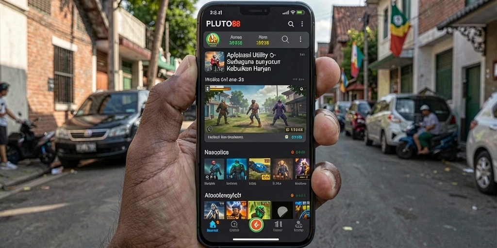 Screenshot utama PLUTO88 menampilkan antarmuka aplikasi Utility yang intuitif.