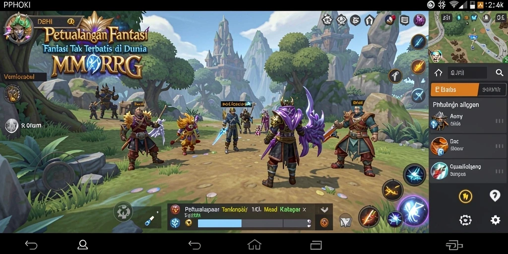 Tangkapan layar PPHOKI menampilkan aksi seru dalam pertempuran MMORPG.