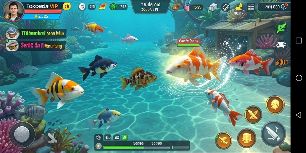 Screenshot gameplay menarik dari TOKOPEDIAVIP Tembak Ikan.